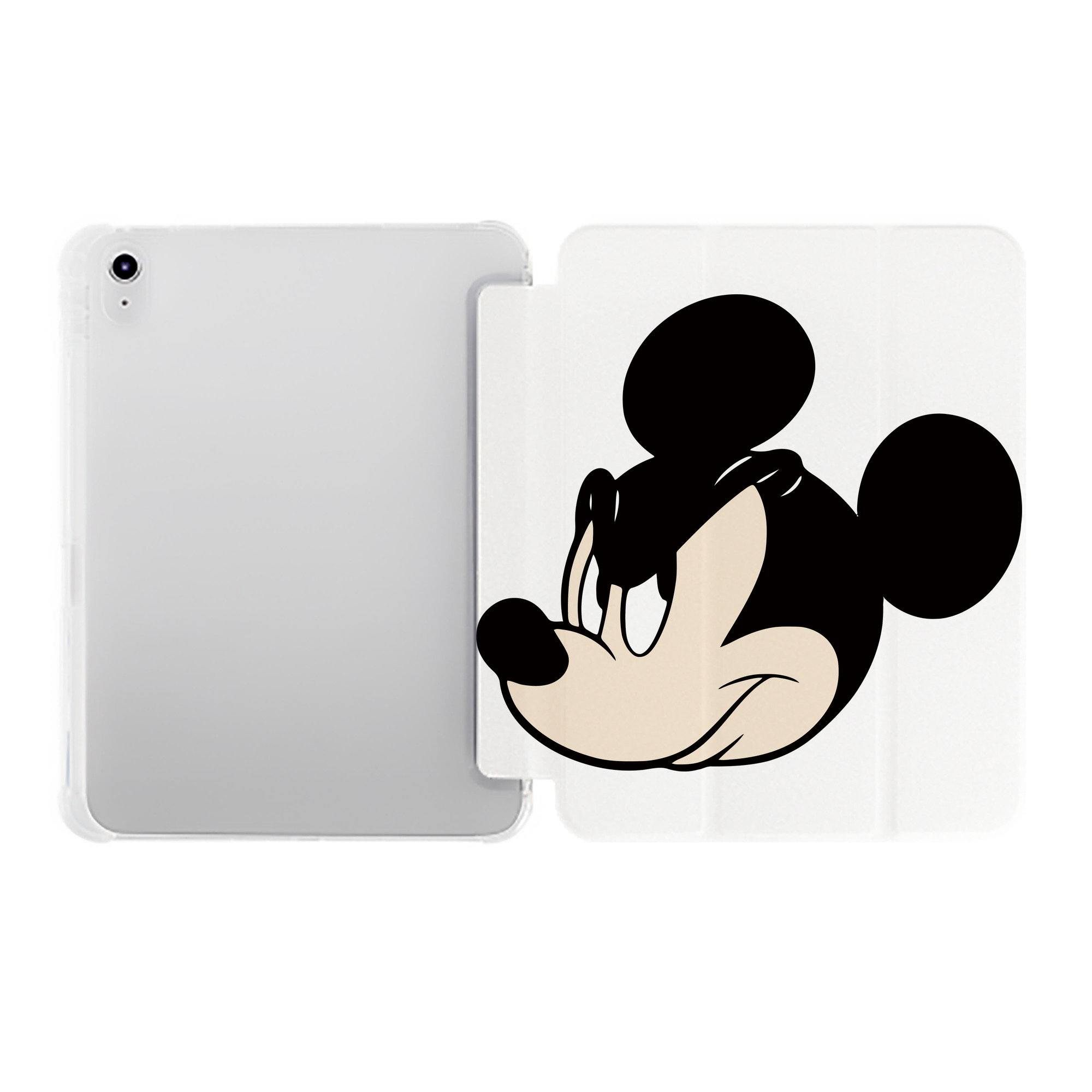 （画像用） ミッキーマウス Mickey Mouse IPad ケース ペン収納付き 三つ折りスタンド PUレザー×シリコン 対応機種9.5/10.5/10.9インチ